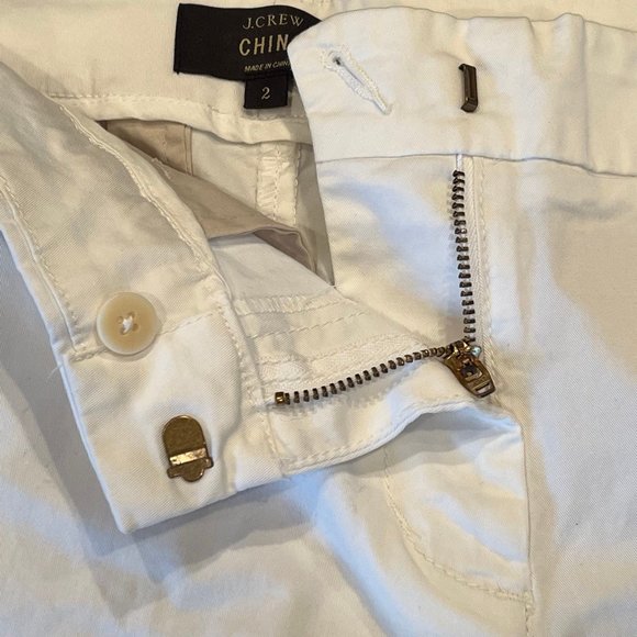J. Crew 4” stretch chino white shorts, 2 - Picture 4 of 6